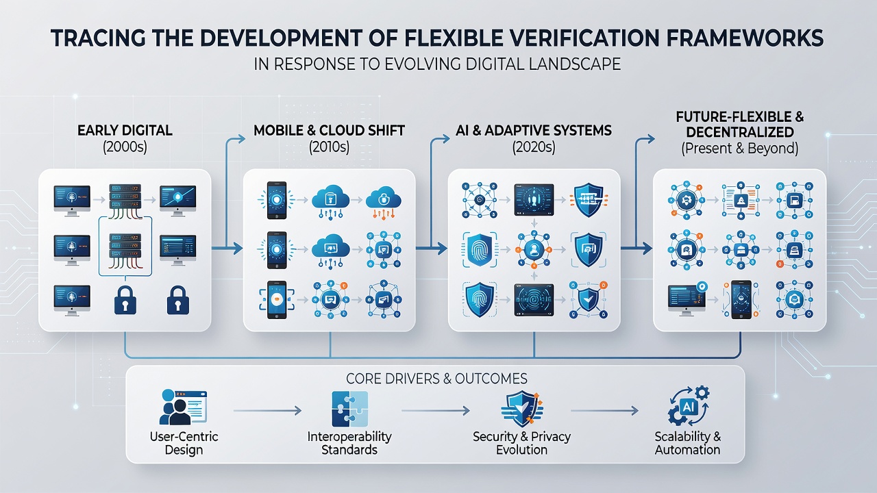 Illustration of adaptive verification layers incorporating machine learning models and regulatory compliance checkpoints